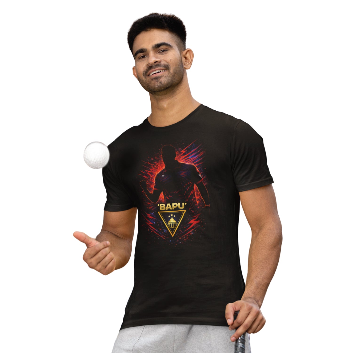 Tantra Bapu Cricket Graphic Print Cotton Unisex Winning Sports T-shirt Regular Fit Original Since 1997