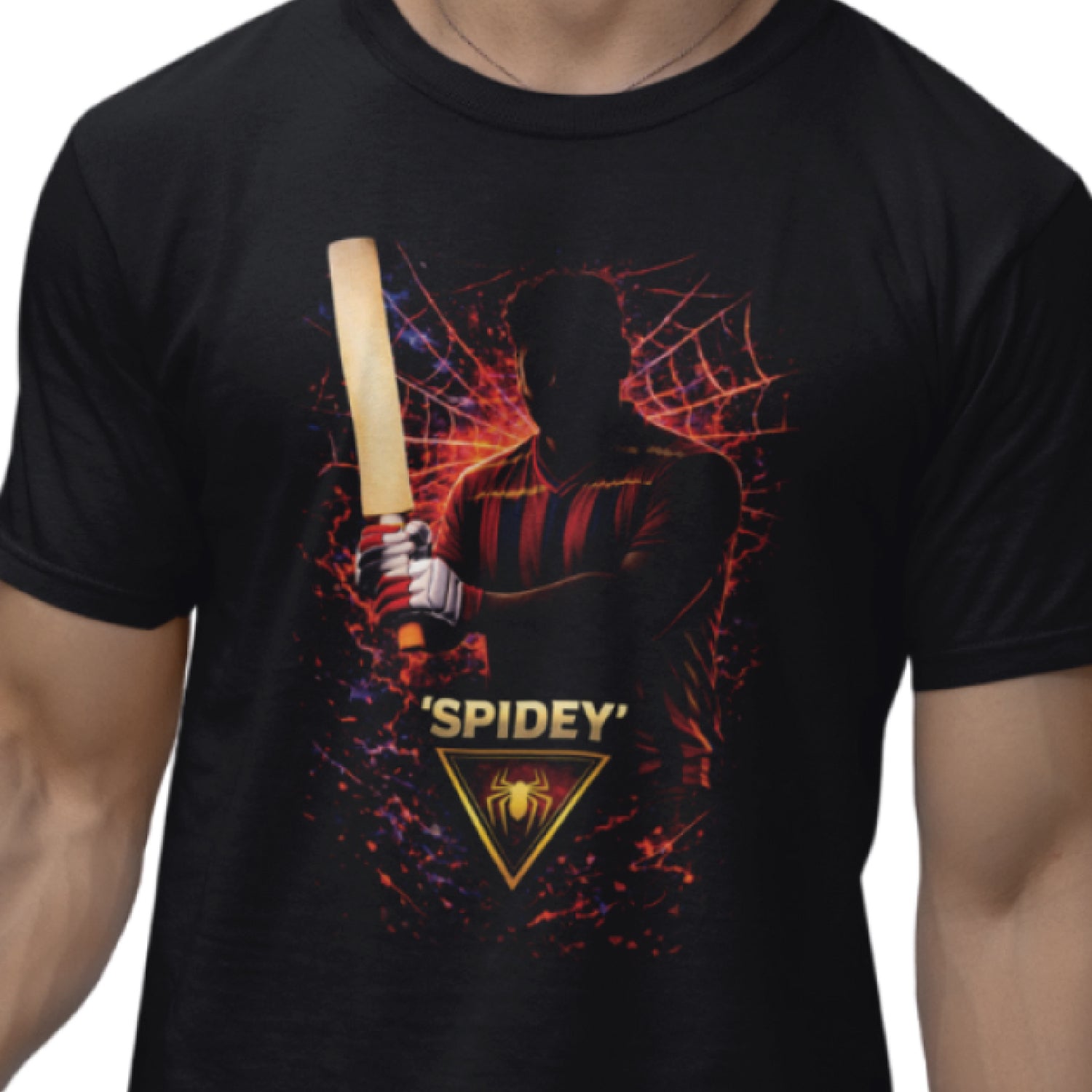 Tantra Spidey Cricket Graphic Print Cotton Unisex Batting Sports T-shirt Regular Fit Original Since 1997