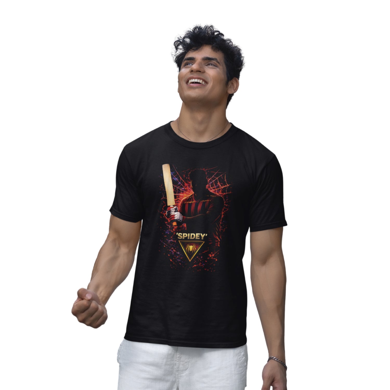 Tantra Spidey Cricket Graphic Print Cotton Unisex Batting Sports T-shirt Regular Fit Original Since 1997