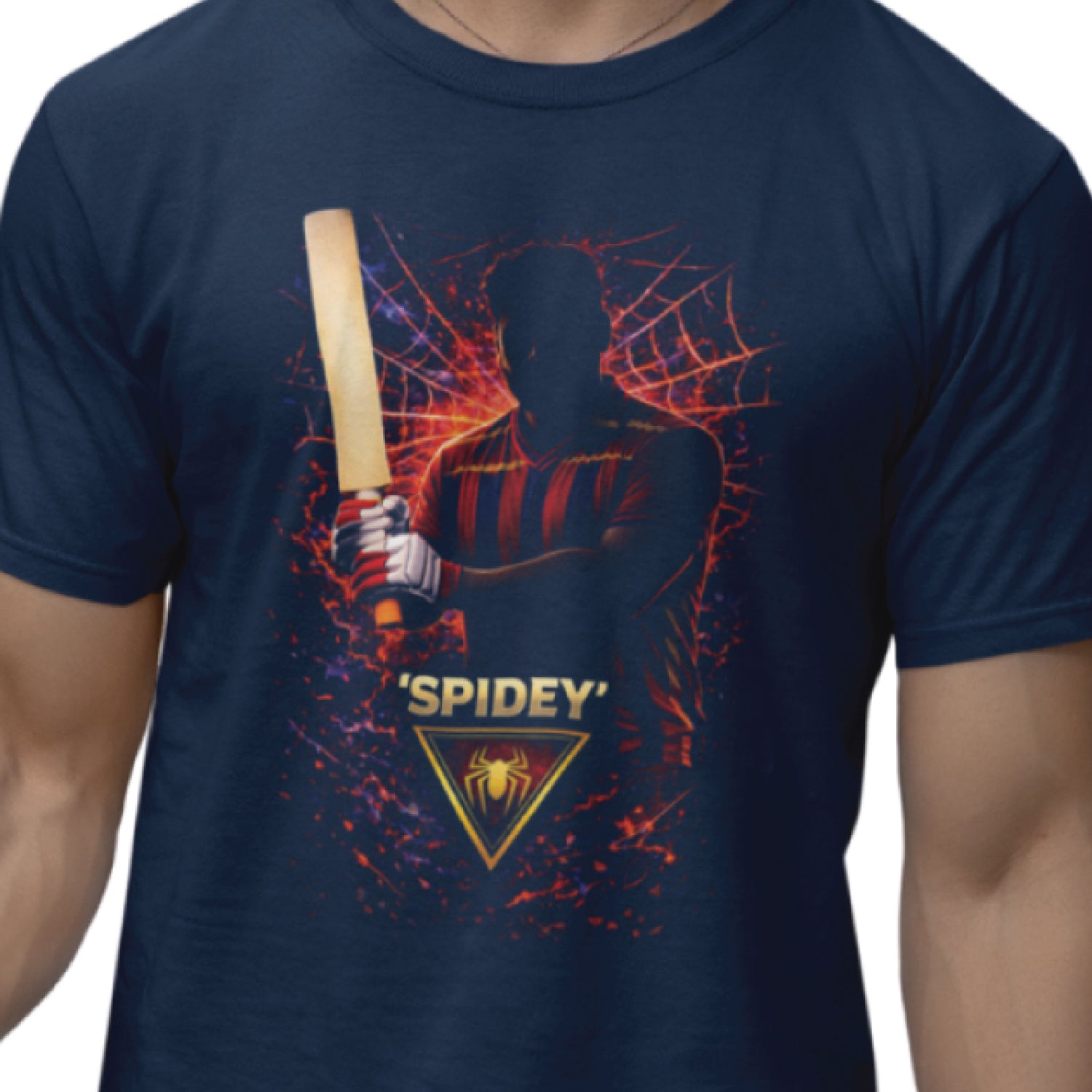 Tantra Spidey Cricket Graphic Print Cotton Unisex Batting Sports T-shirt Regular Fit Original Since 1997