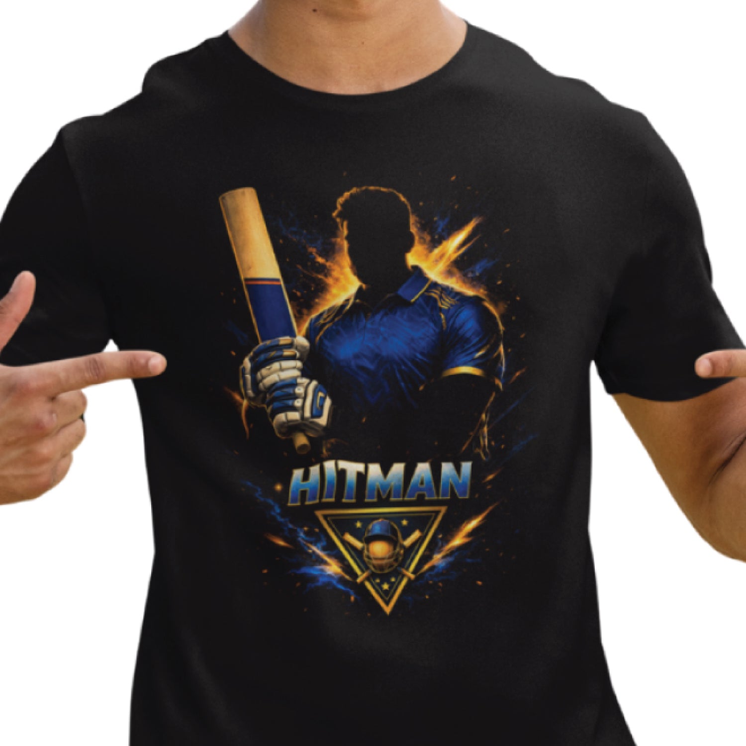 Tantra Hitman Cricket Graphic Print Cotton Unisex Batting Sports T-shirt Regular Fit Original Since 1997