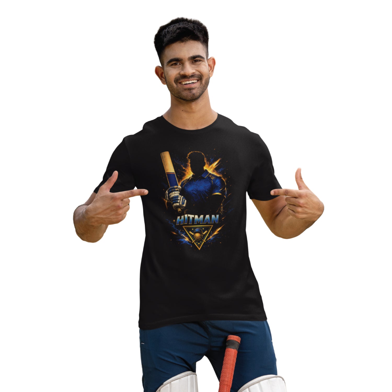 Tantra Hitman Cricket Graphic Print Cotton Unisex Batting Sports T-shirt Regular Fit Original Since 1997