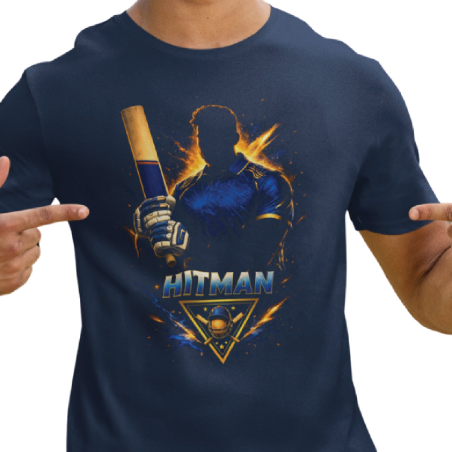 Tantra Hitman Cricket Graphic Print Cotton Unisex Batting Sports T-shirt Regular Fit Original Since 1997
