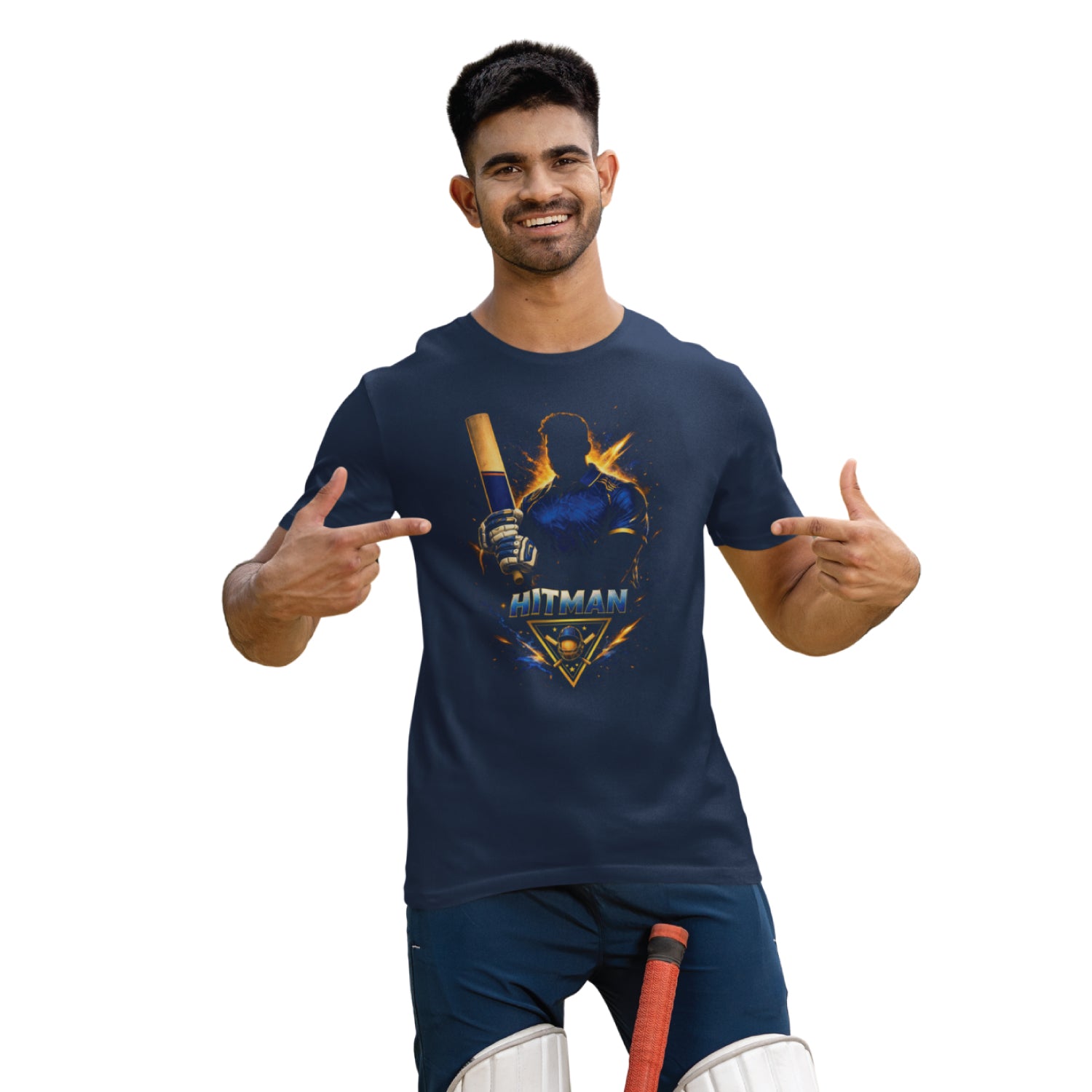 Tantra Hitman Cricket Graphic Print Cotton Unisex Batting Sports T-shirt Regular Fit Original Since 1997