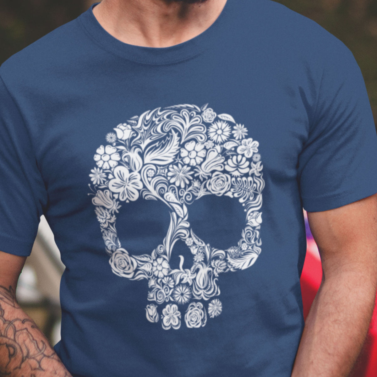 "Groovy Skull" Graphic Printed T-Shirt | Tantra T-Shirts