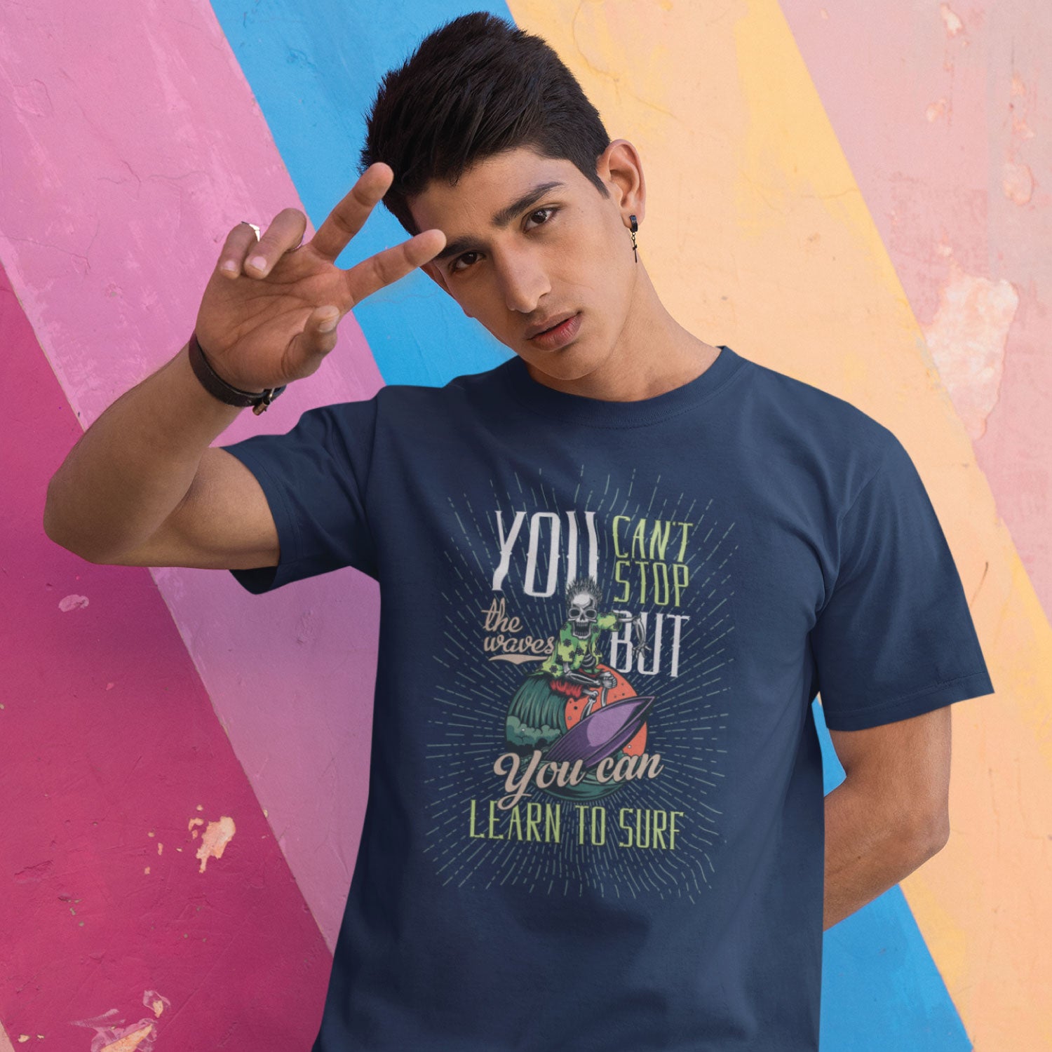 You Can't Stop Men's Front & Back Graphic Polycotton Single Jersey T-Shirt Regular Fit Everyday Casual Wear