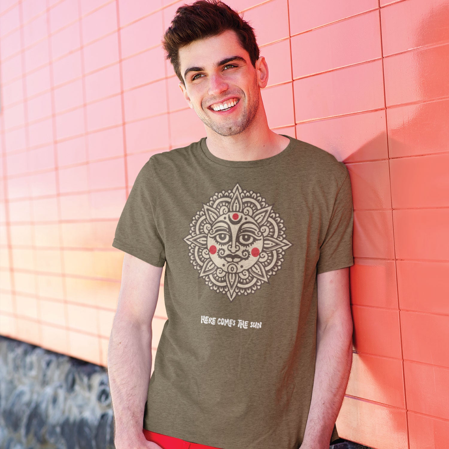 Here Comes The Sun Men's Cotton T-Shirt Regular Fit Casual Wear Original Since 1997 Shipping Globally