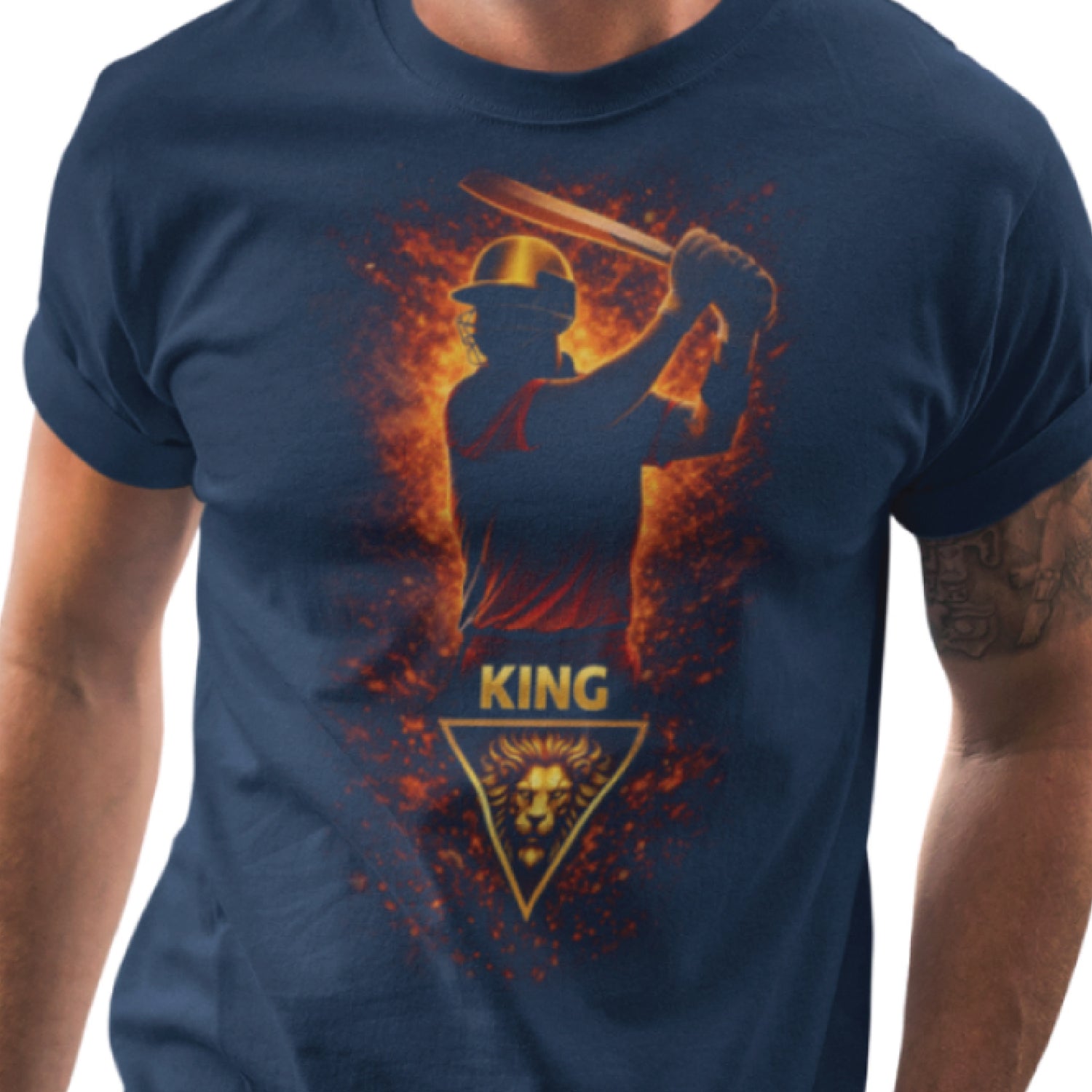 Tantra King Cricket Graphic Print Cotton Unisex Batting Sports T-shirt Regular Fit Original Since 1997