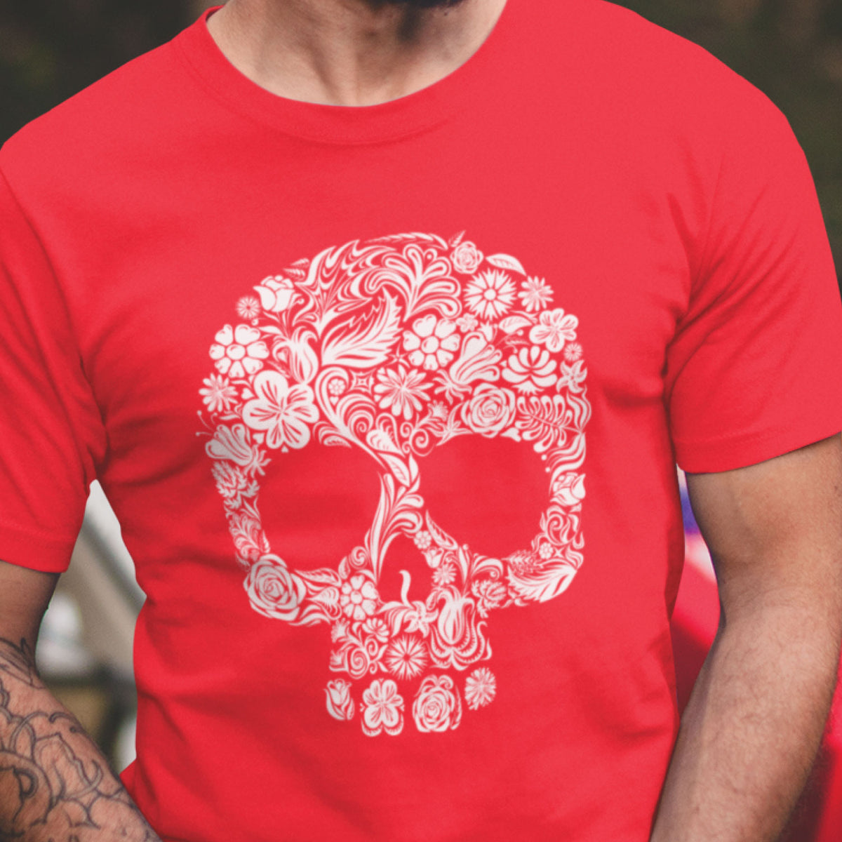 "Groovy Skull" Graphic Printed T-Shirt | Tantra T-Shirts