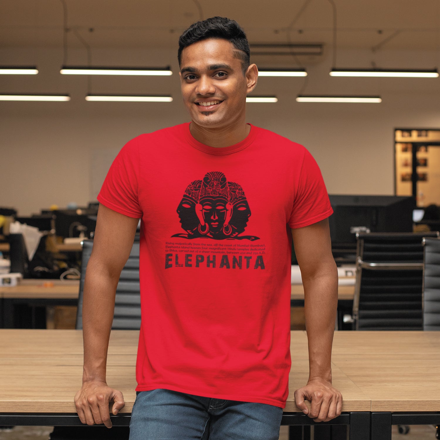 Elephanta 100% Cotton Men's T-Shirt Everyday Casual Wear Shipping Globally