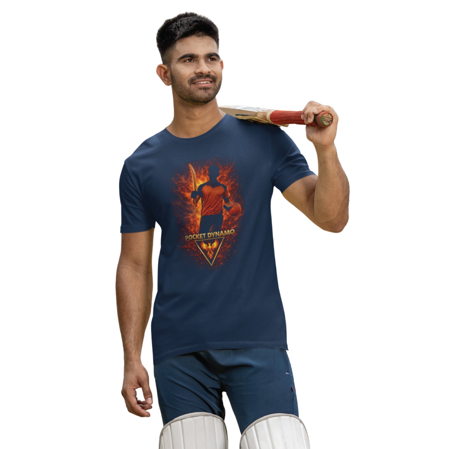 Tantra Pocket Dynamo Cricket Graphic Print Cotton Unisex Batting Sports T-shirt Regular Fit Original Since 1997