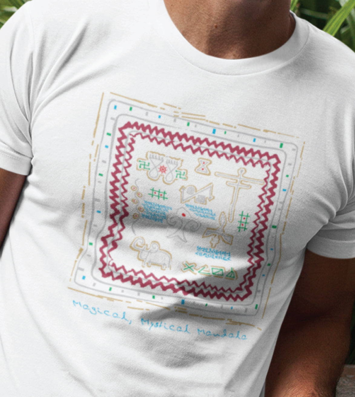 Magic Mandala 100% Cotton Men's T-Shirt Everyday Casual Wear Shipping Globally