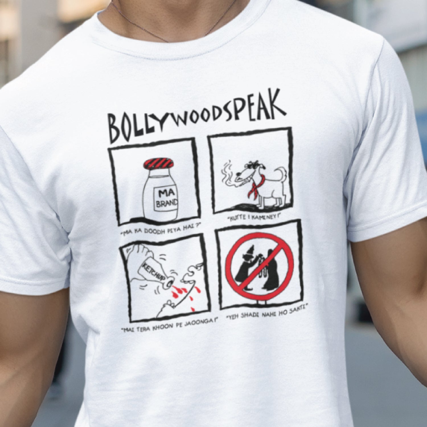 Bollywood 100% Cotton Men's T-Shirt Everyday Casual Wear Shipping Globally