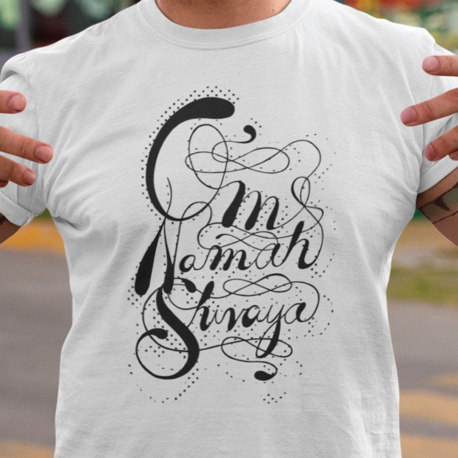 Om Namah Shivay Men's Graphic Print Cotton T-Shirt Everyday Comfort Wear Original Since 1997 Shipping Globally