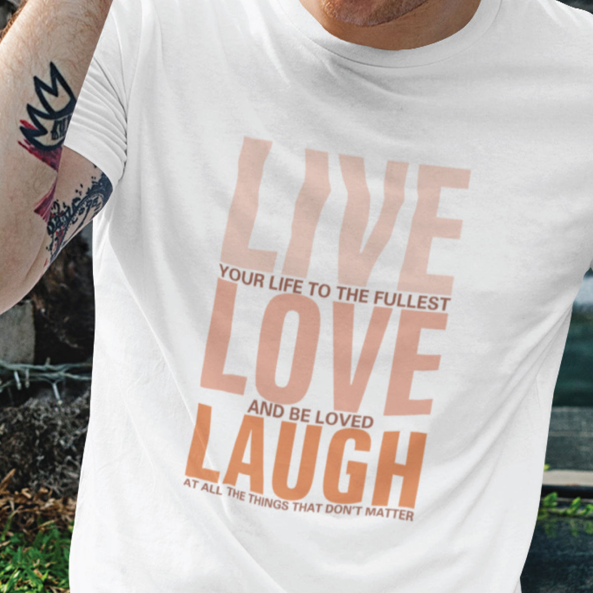 "Live Love" Graphic Printed T-Shirt | Tantra T-Shirts