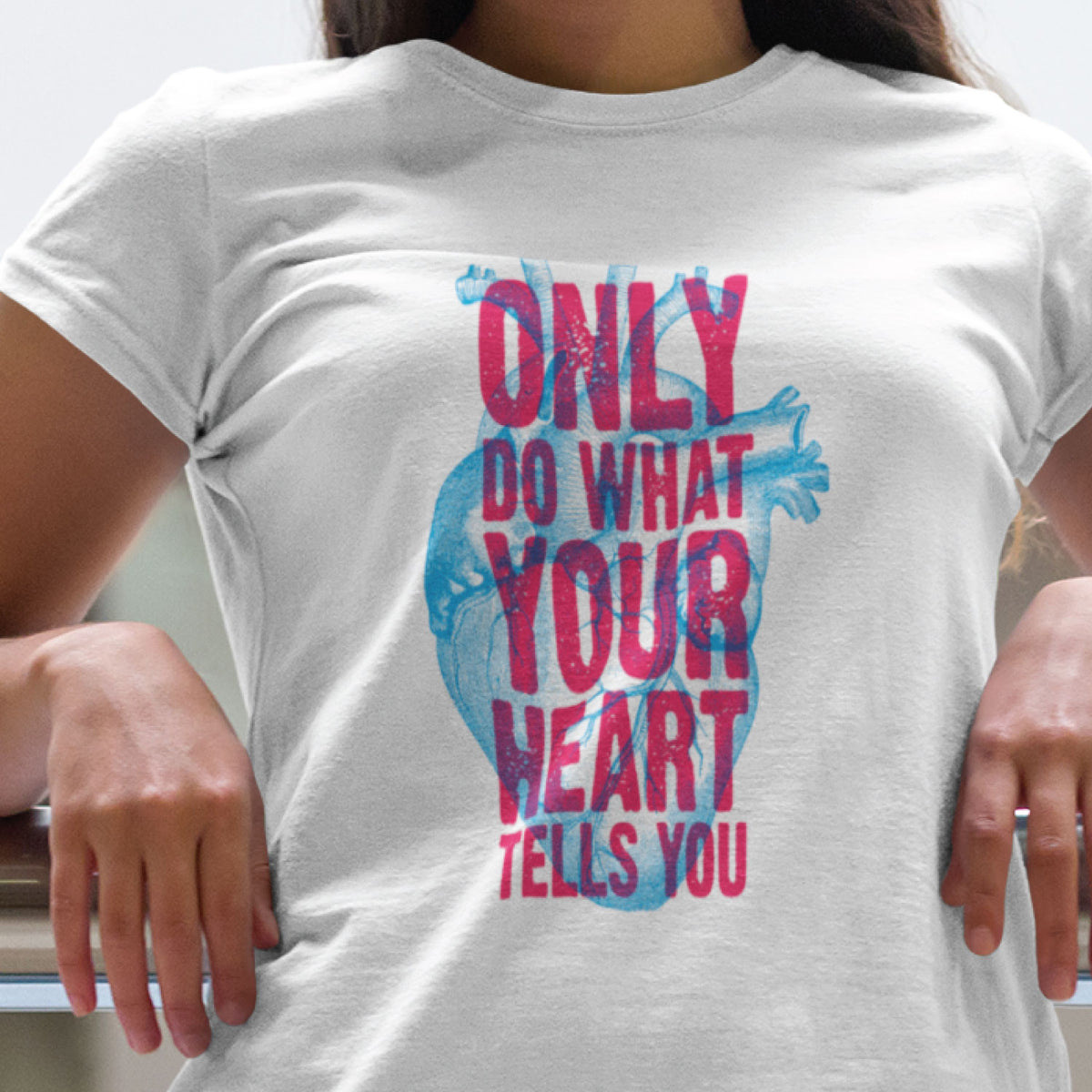 Heart Tells You Women's Graphic Printed Cotton T-Shirt | Anatomical Heart Artwork | Casual Wear | Original Since 1997