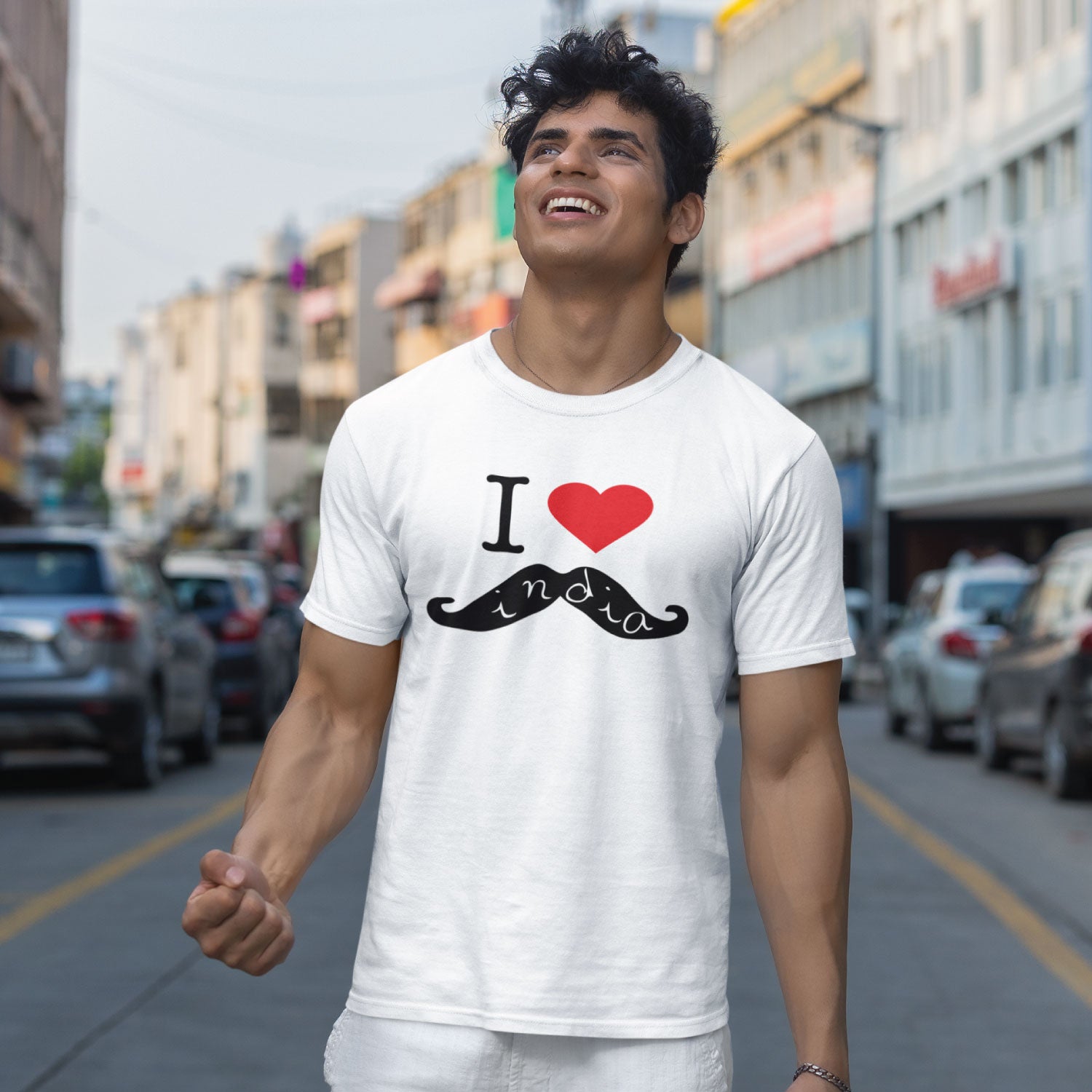 I Love Moustaches Men's Graphic Print Cotton T-Shirt Everyday Comfort Wear Original Since 1997 Shipping Globally