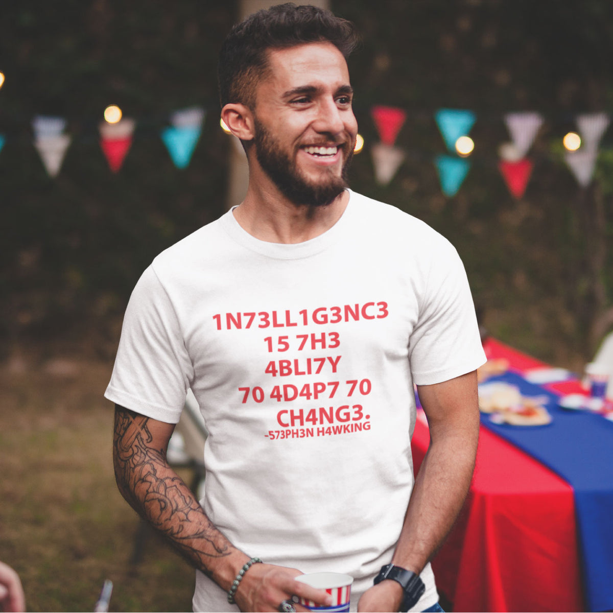 "Hawking Intelligence" Graphic Printed T-Shirt | Tantra T-Shirts