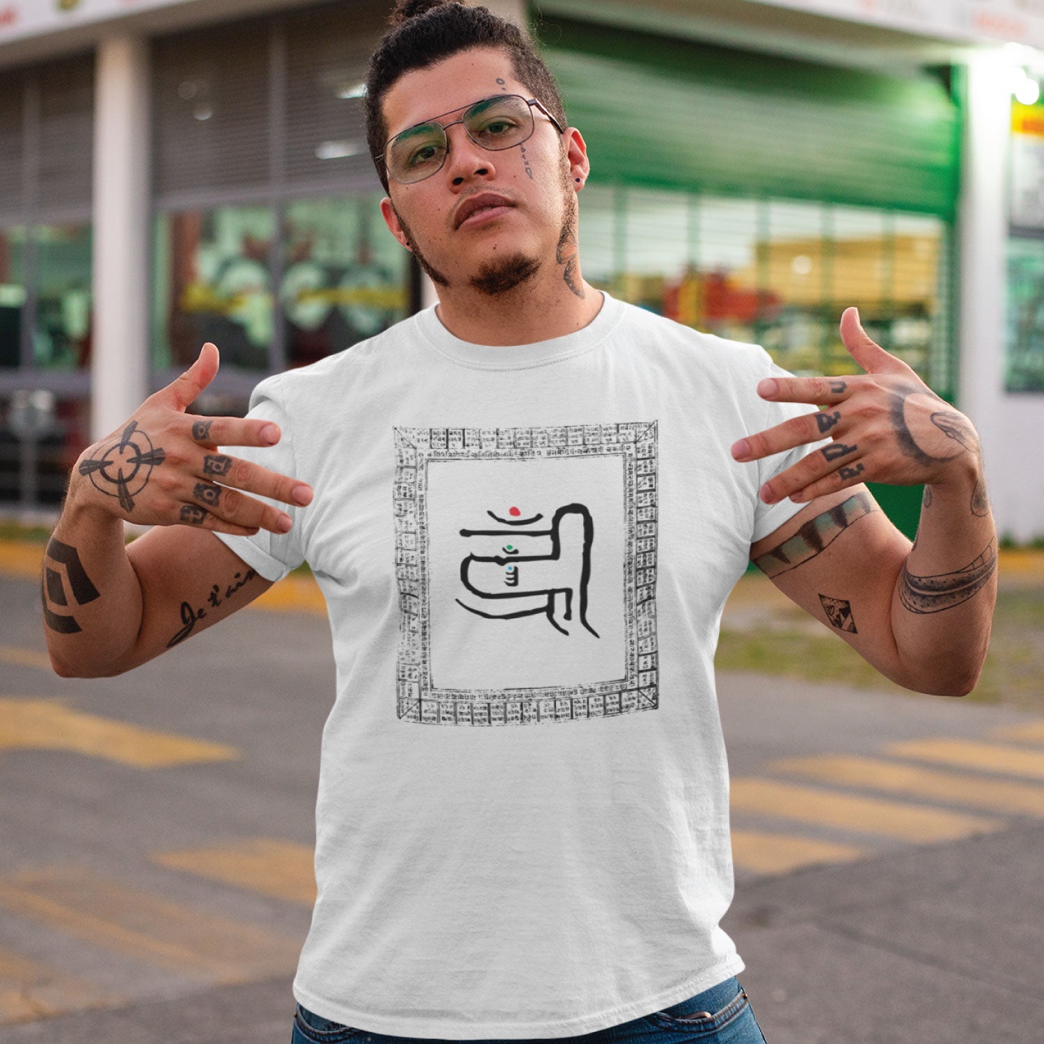 Shlokas Men's Graphic Print Cotton T-Shirt Everyday Comfort Wear Original Since 1997 Shipping Globally