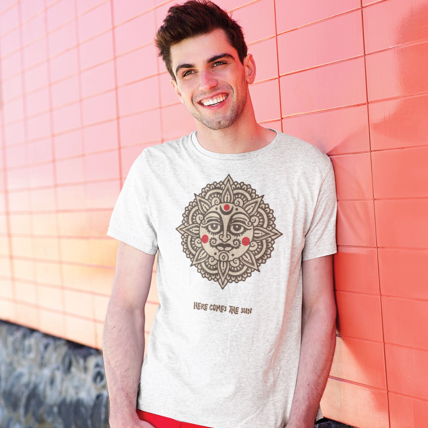 Here Comes The Sun Men's Cotton T-Shirt Regular Fit Casual Wear Original Since 1997 Shipping Globally