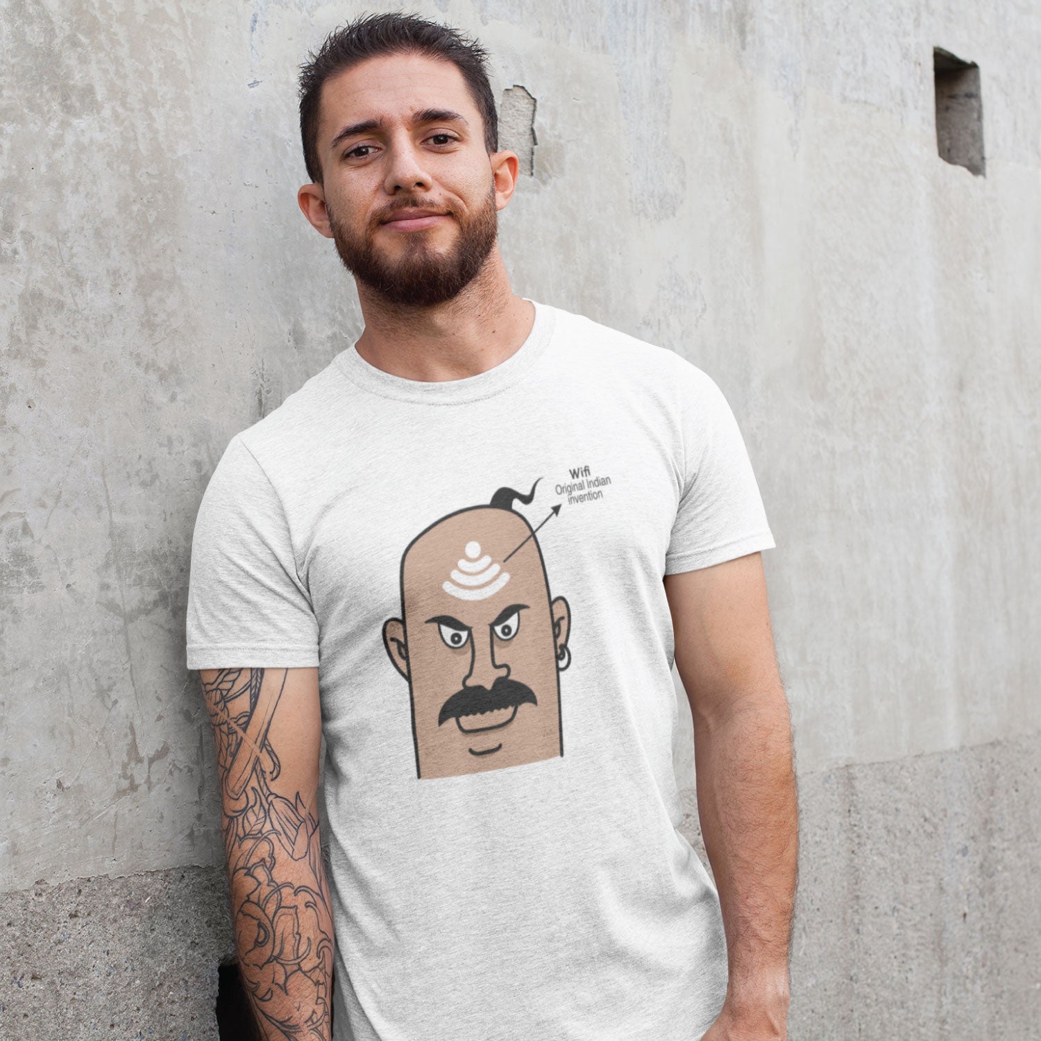 WiFi India Men's Graphic Print Cotton T-Shirt Everyday Comfort Wear Original Since 1997 Shipping Globally