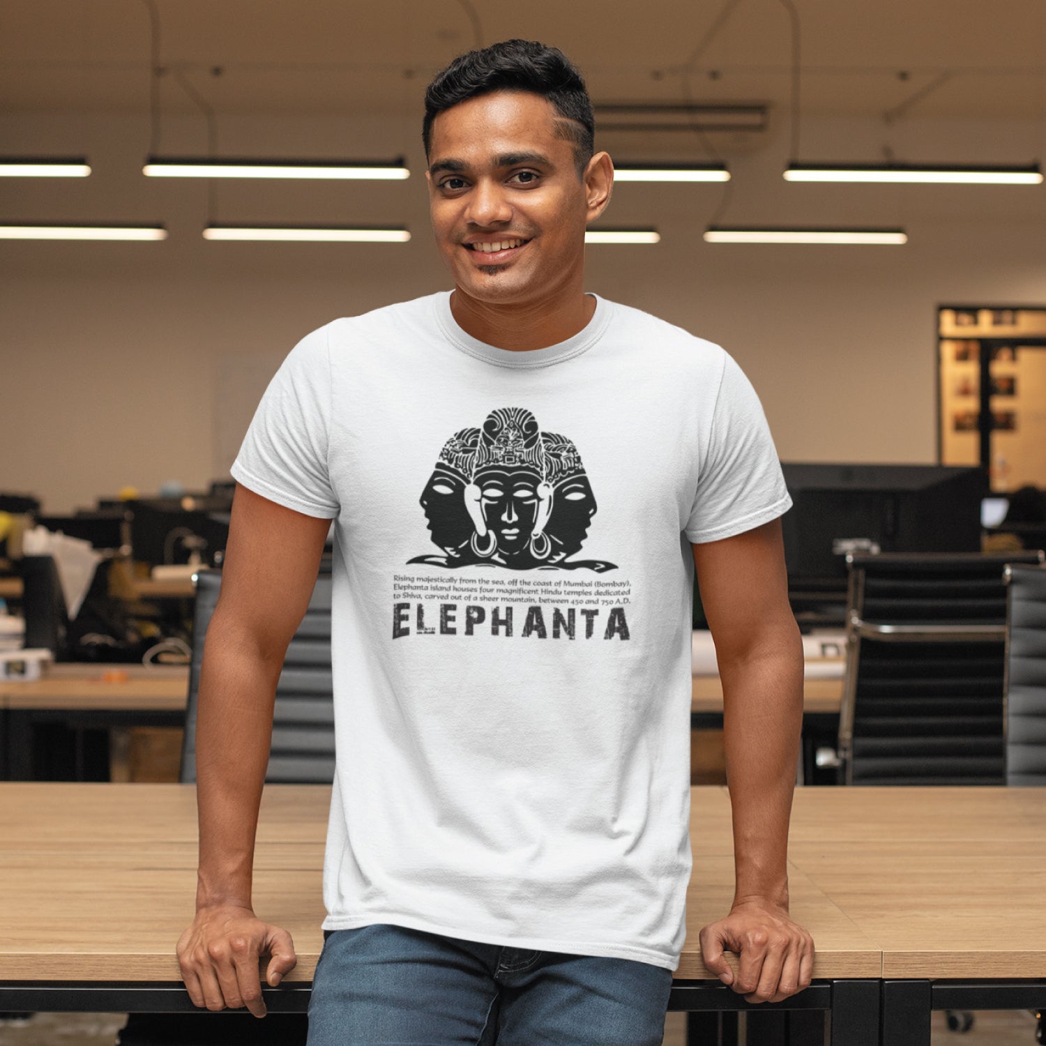 Elephanta 100% Cotton Men's T-Shirt Everyday Casual Wear Shipping Globally