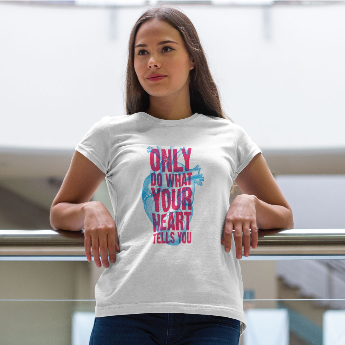 Heart Tells You Women's Graphic Printed Cotton T-Shirt | Anatomical Heart Artwork | Casual Wear | Original Since 1997