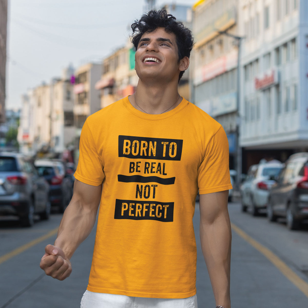 Be Real Inspirational Quote Graphic Printed Cotton T-Shirt | Casual Wear | Original Since 1997 | Shipping Globally