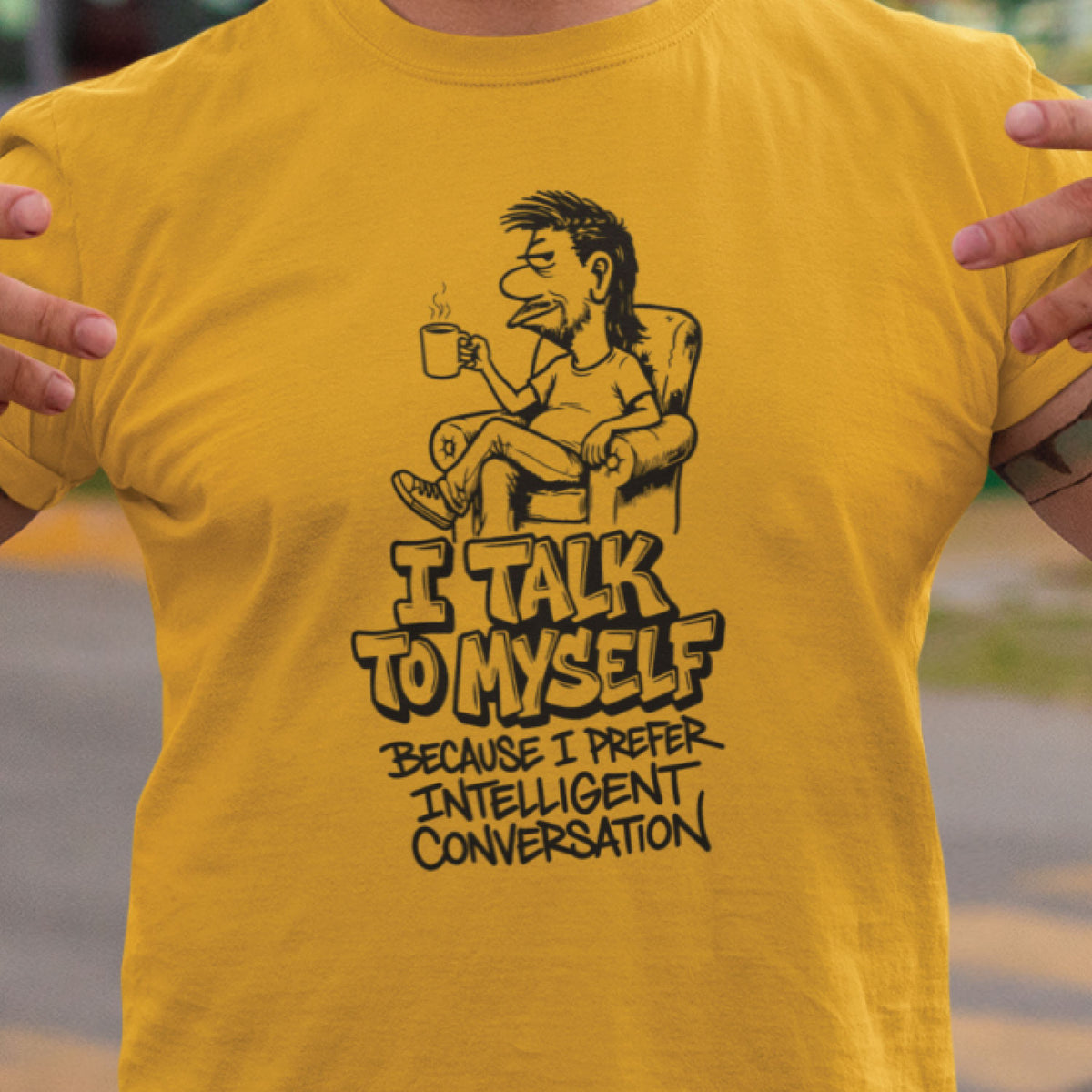 Talk to Myself Men's Cotton T-Shirt Regular Fit Casual Wear Original Since 1997 Shipping Globally