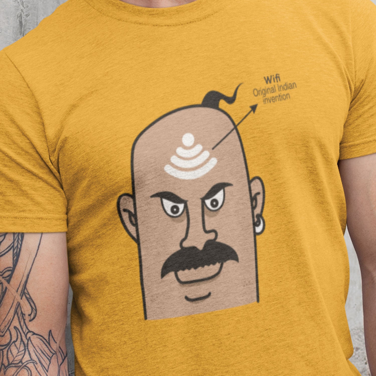 WiFi India Men's Graphic Print Cotton T-Shirt Everyday Comfort Wear Original Since 1997 Shipping Globally