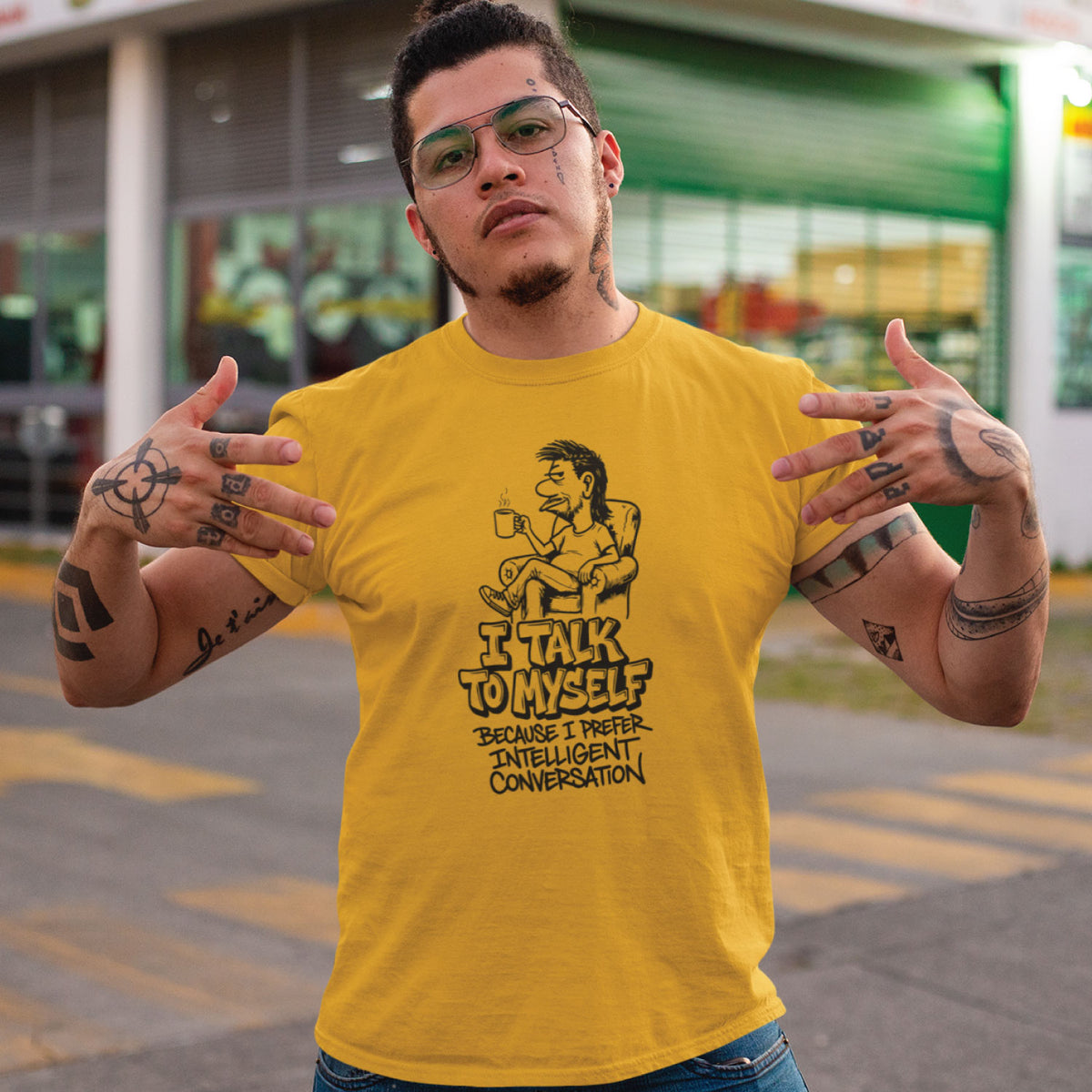 Talk to Myself Men's Cotton T-Shirt Regular Fit Casual Wear Original Since 1997 Shipping Globally