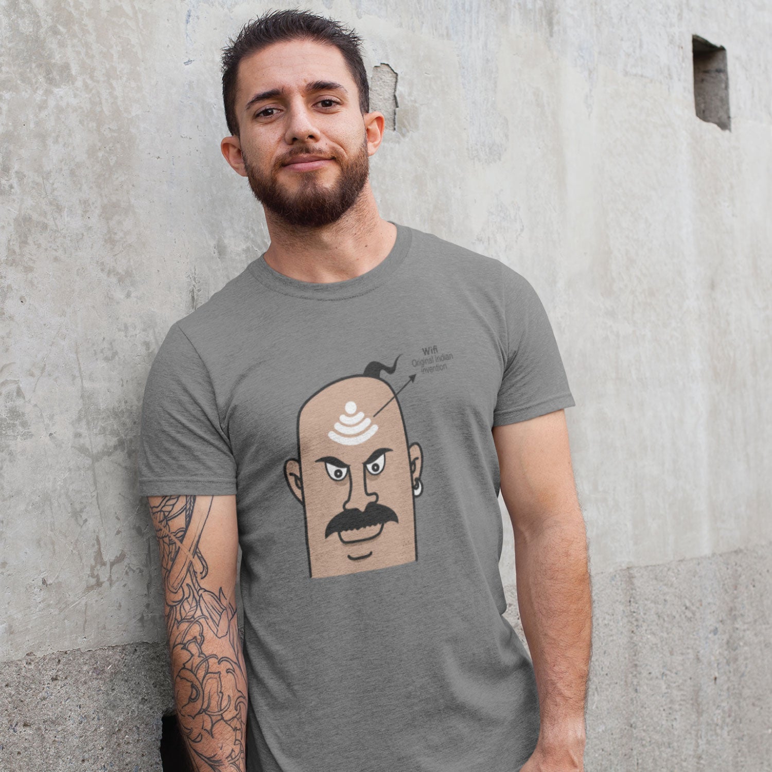 WiFi India Men's Graphic Print Cotton T-Shirt Everyday Comfort Wear Original Since 1997 Shipping Globally