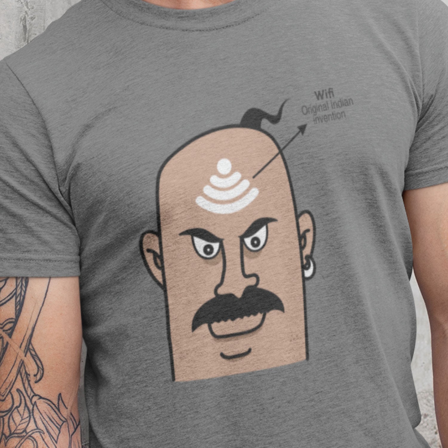 WiFi India Men's Graphic Print Cotton T-Shirt Everyday Comfort Wear Original Since 1997 Shipping Globally