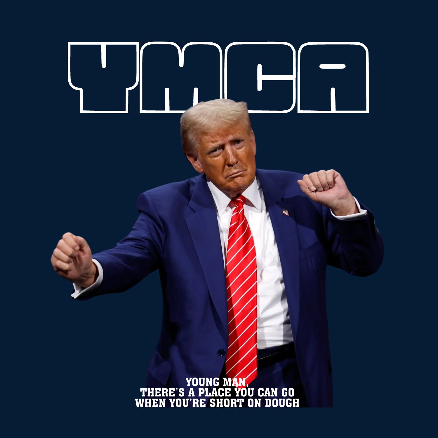 Tantra YMCA Trump Graphic Cotton Unisex T Shirt Casual Wear Original Since 1997 Shipping Globally