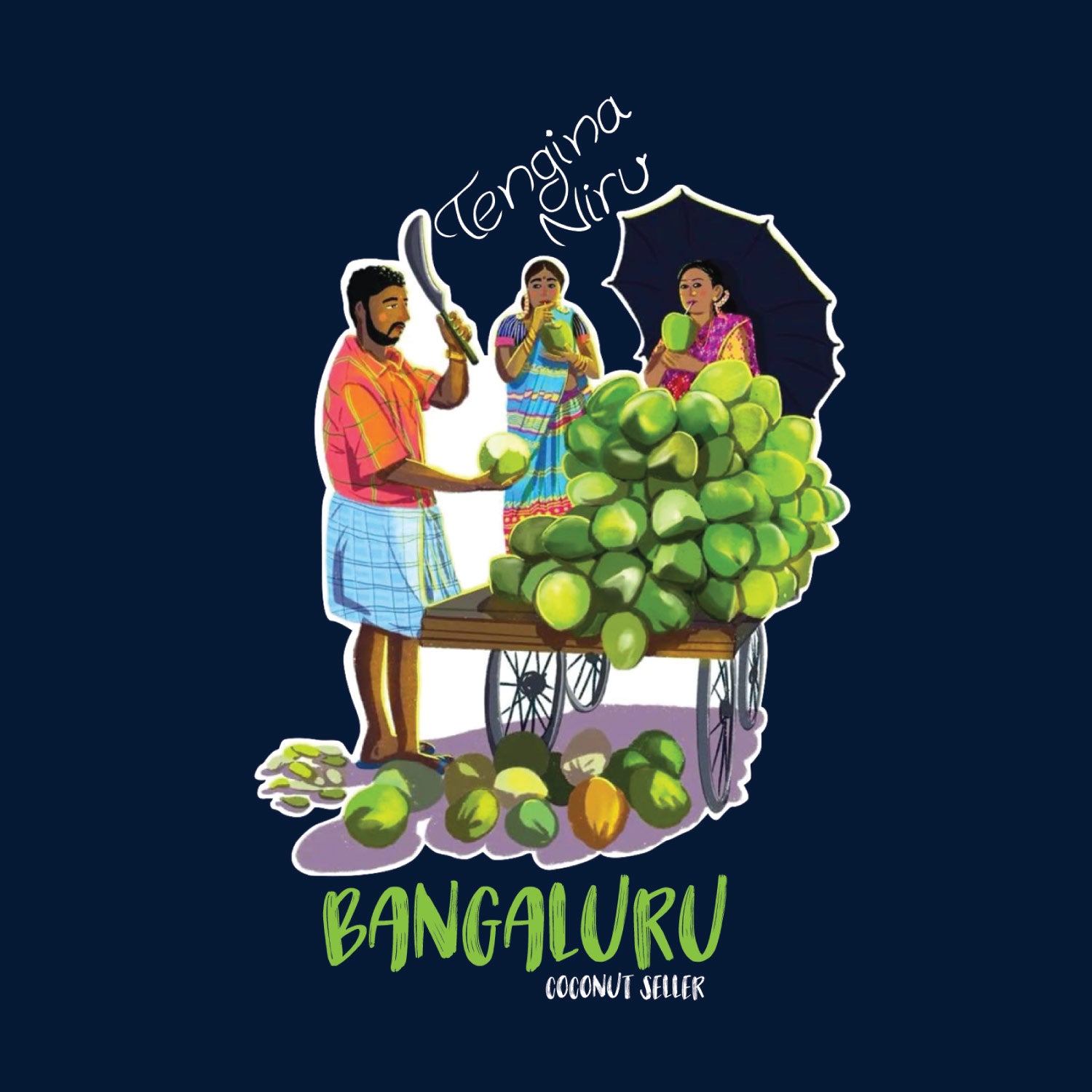 Tantra Coconut Seller Bangaluru Graphic Cotton Unisex T-Shirt Everyday Casual Wear Original Since 1997