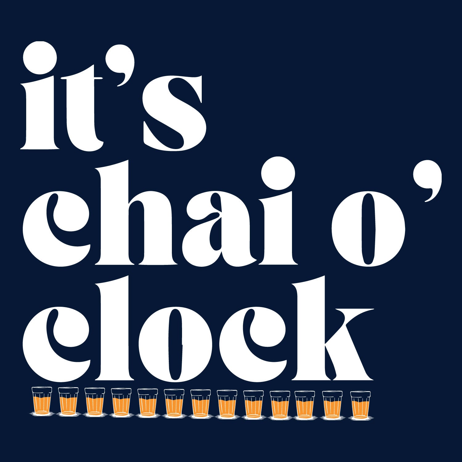 Tantra Chai’OClock Cotton Unisex T-Shirt Everyday Casual Wear Original Since 1997 Shipping Globally