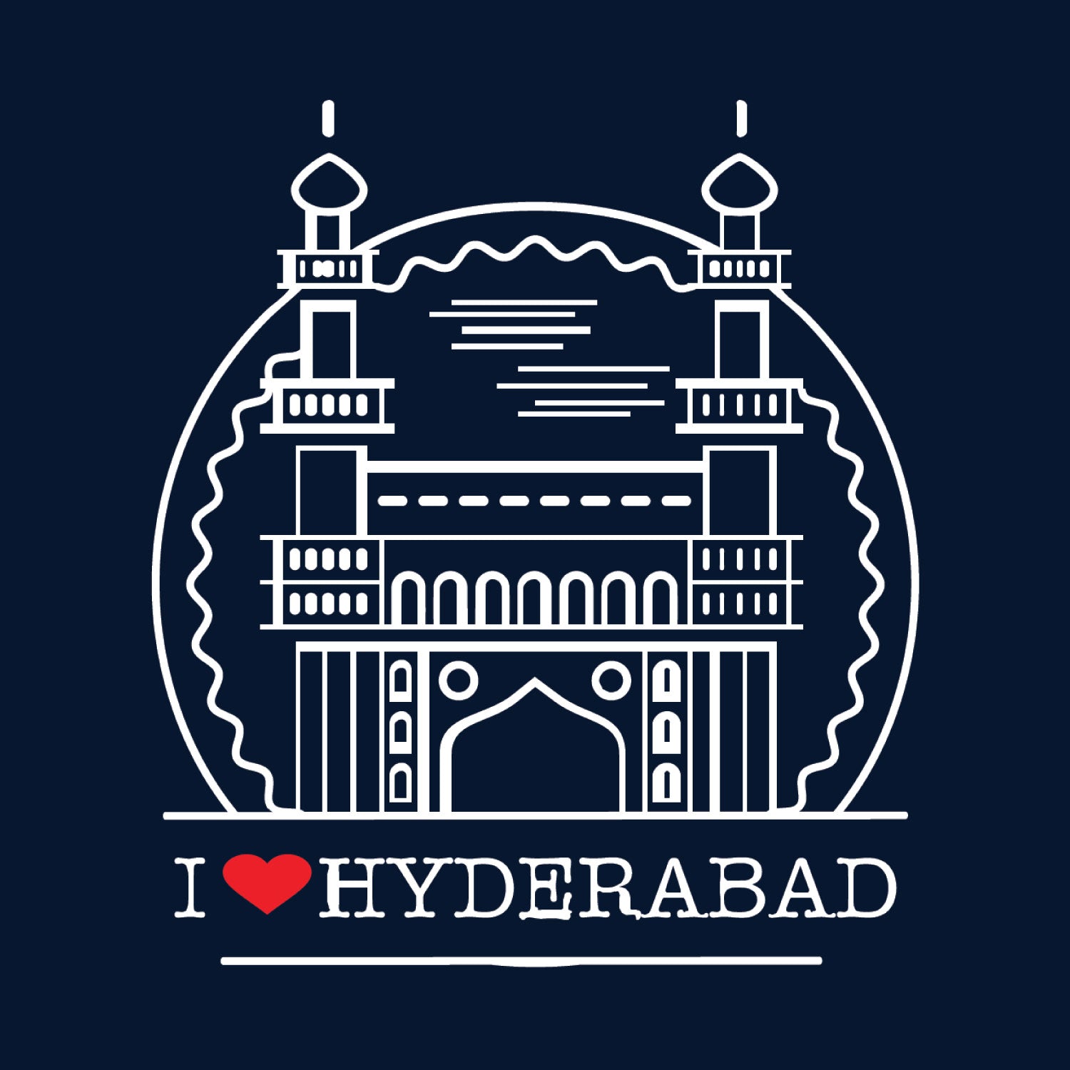 Tantra I Love Hyderabad Cotton Unisex Graphic T-Shirt Everyday Casual Wear Original Since 1997