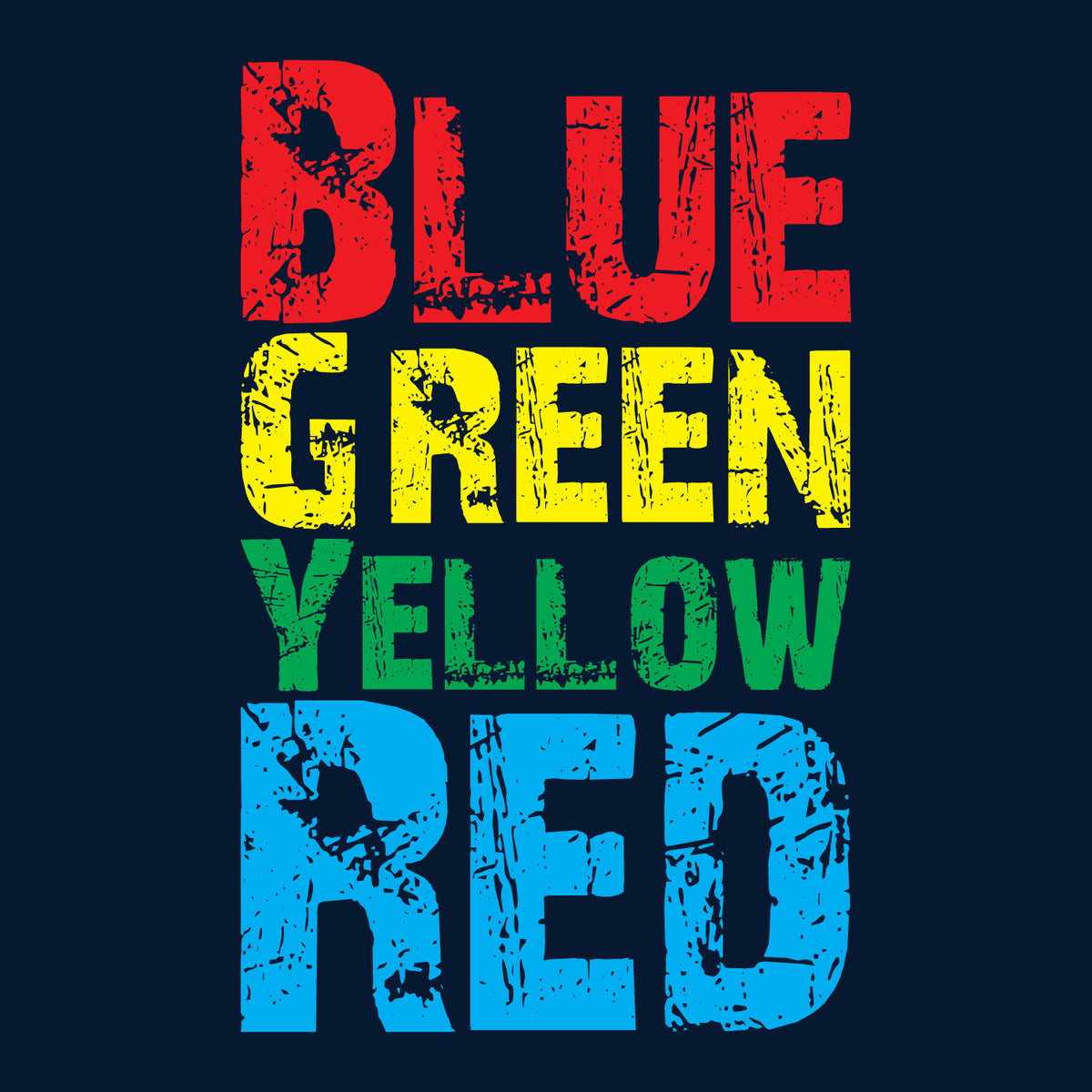 Blue Green Yellow Red Graphic T-Shirt | Tantra T-Shirts