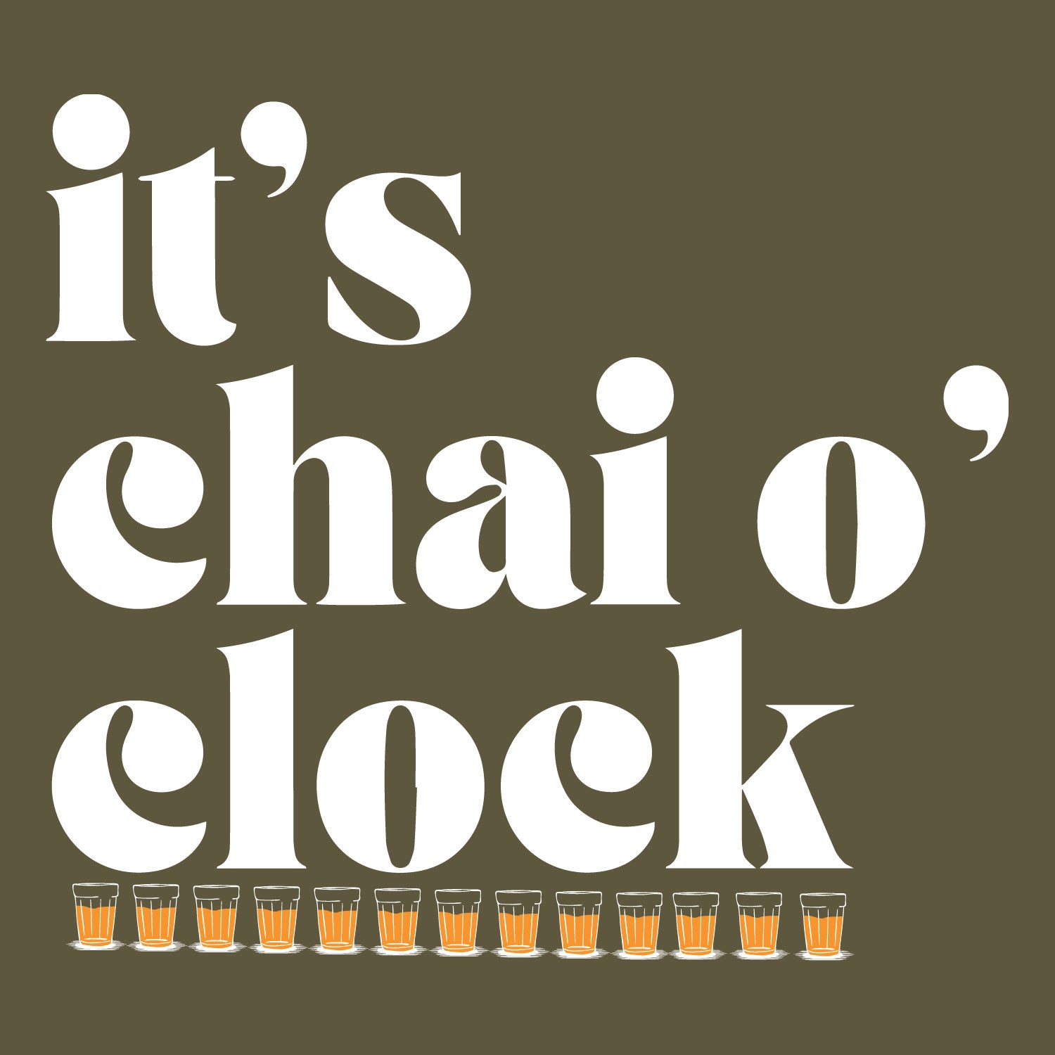 Tantra Chai’OClock Cotton Unisex T-Shirt Everyday Casual Wear Original Since 1997 Shipping Globally