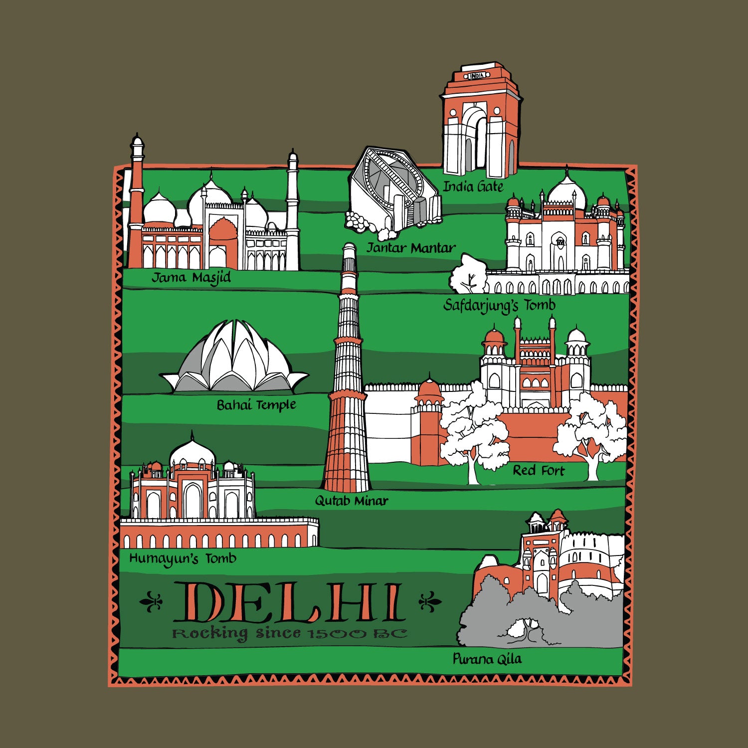 Tantra Delhi Rocking Graphic Cotton Unisex T Shirt Everyday Casual Wear Original Since 1997