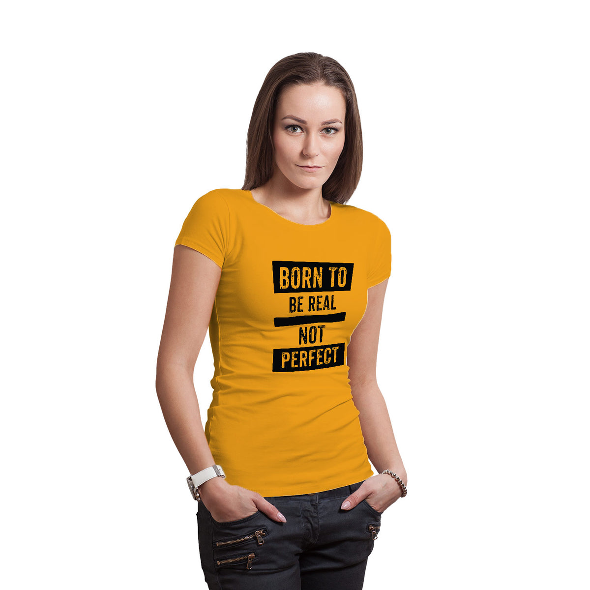 Be Real Women's Typography Graphic T-Shirt | Self Expression Casual Wear | Original Since 1997 | Shipping Globally