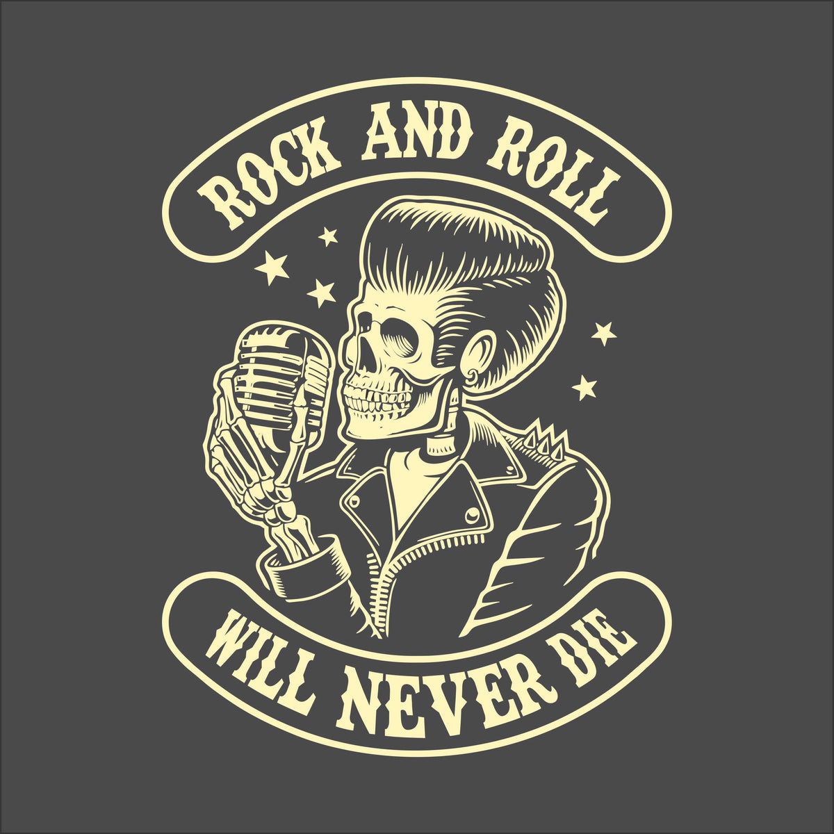 Rock & Roll Will Never Die Graphic T-Shirt | Tantra T-Shirts