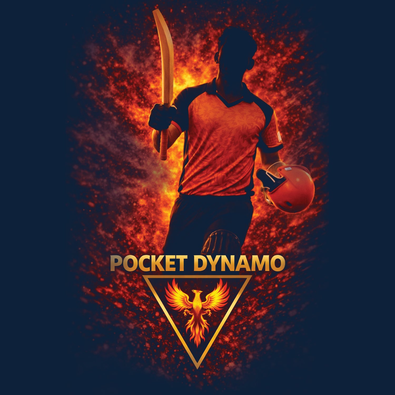 Tantra Pocket Dynamo Cricket Graphic Print Cotton Unisex Batting Sports T-shirt Regular Fit Original Since 1997