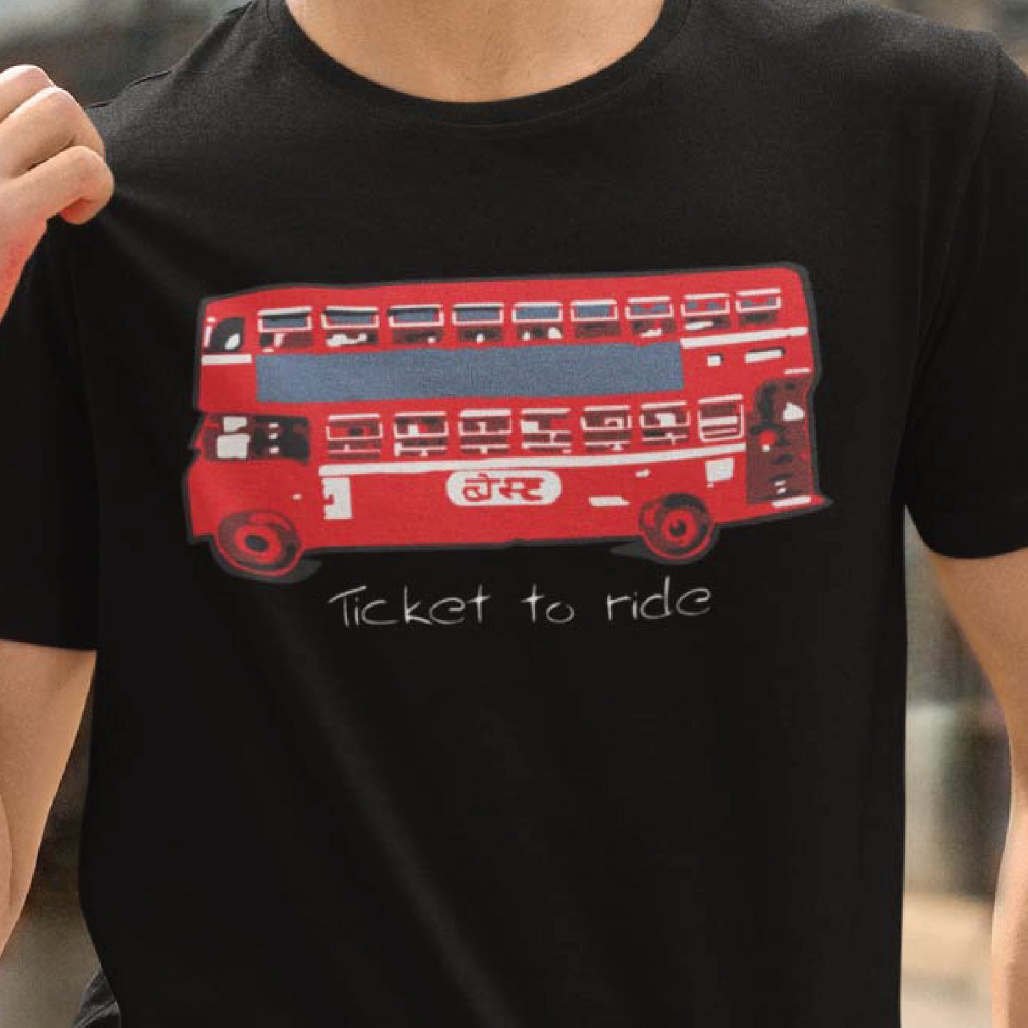 Ticket To Ride 100% Cotton Men's T-Shirt Everyday Casual Wear Shipping Globally