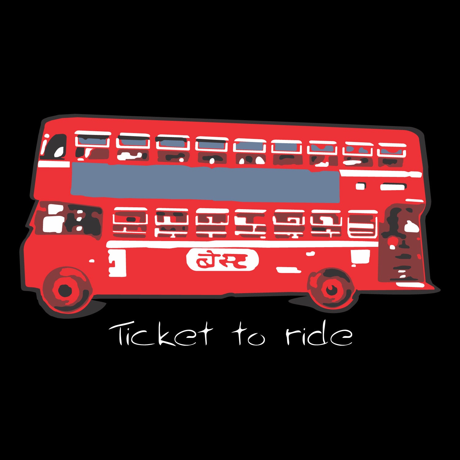 Ticket To Ride 100% Cotton Men's T-Shirt Everyday Casual Wear Shipping Globally