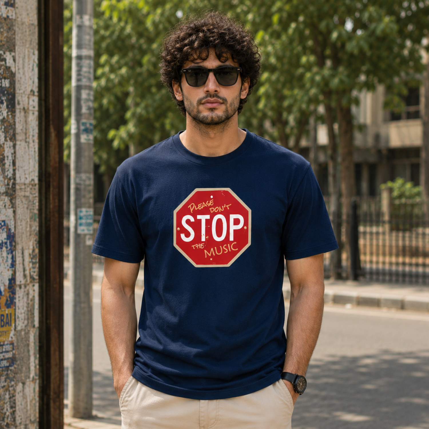 STOP Men's Cotton T-Shirt Regular Fit Casual Wear Original Since 1997 Shipping Globally