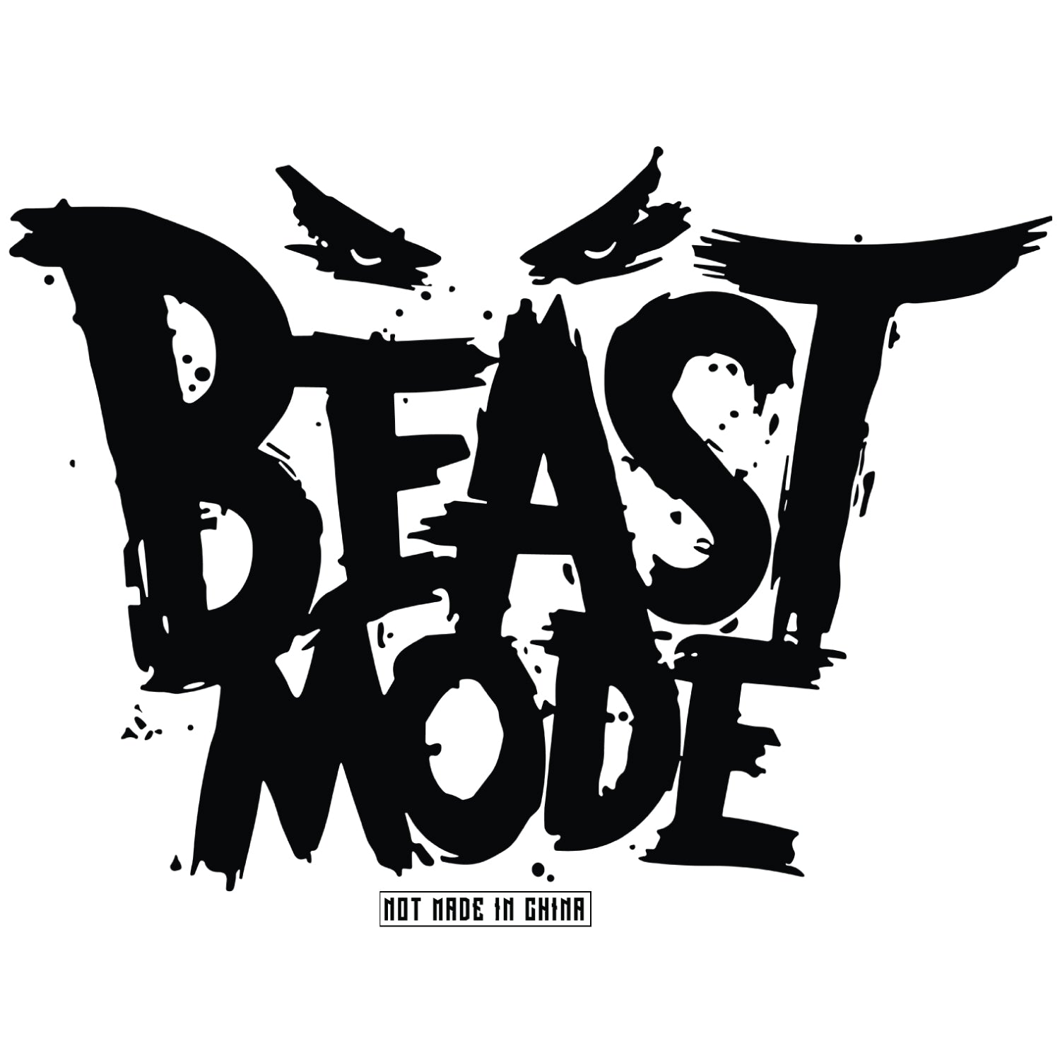 Beast Mode Front & Back Graphic Polycotton Single Jersey Unisex T-Shirt Regular Fit Everyday Casual Wear