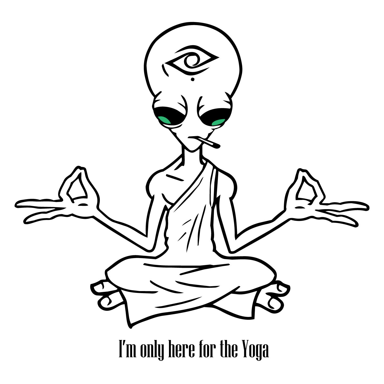 Alien Yoga Men's Cotton T-Shirt Regular Fit Casual Wear Original Since 1997 Shipping Globally