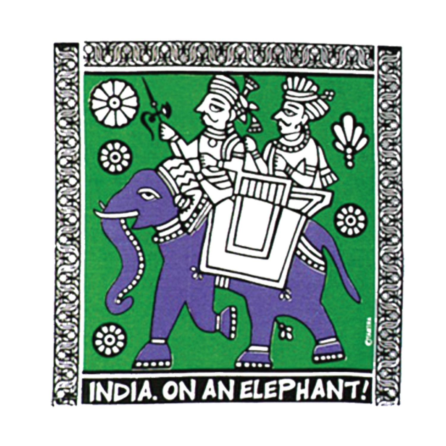 Tantra India on an Elephant Women’s Cotton T-Shirt Everyday Casual Wear Original Since 1997 Shipping Globally