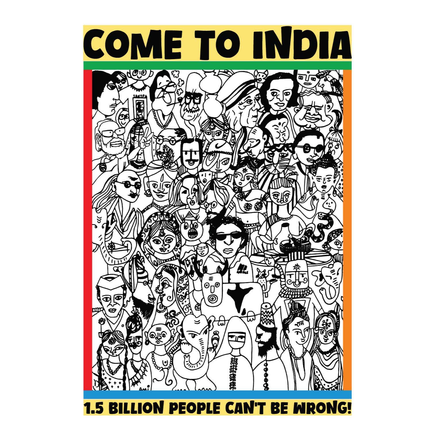 Come To India Cotton Unisex T-Shirt Everyday Casual Wear Original Since 1997 Shipping Globally